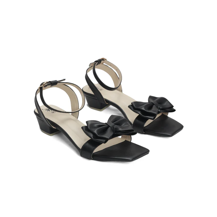 Women's Sandals with Bow Detail and Block Heel