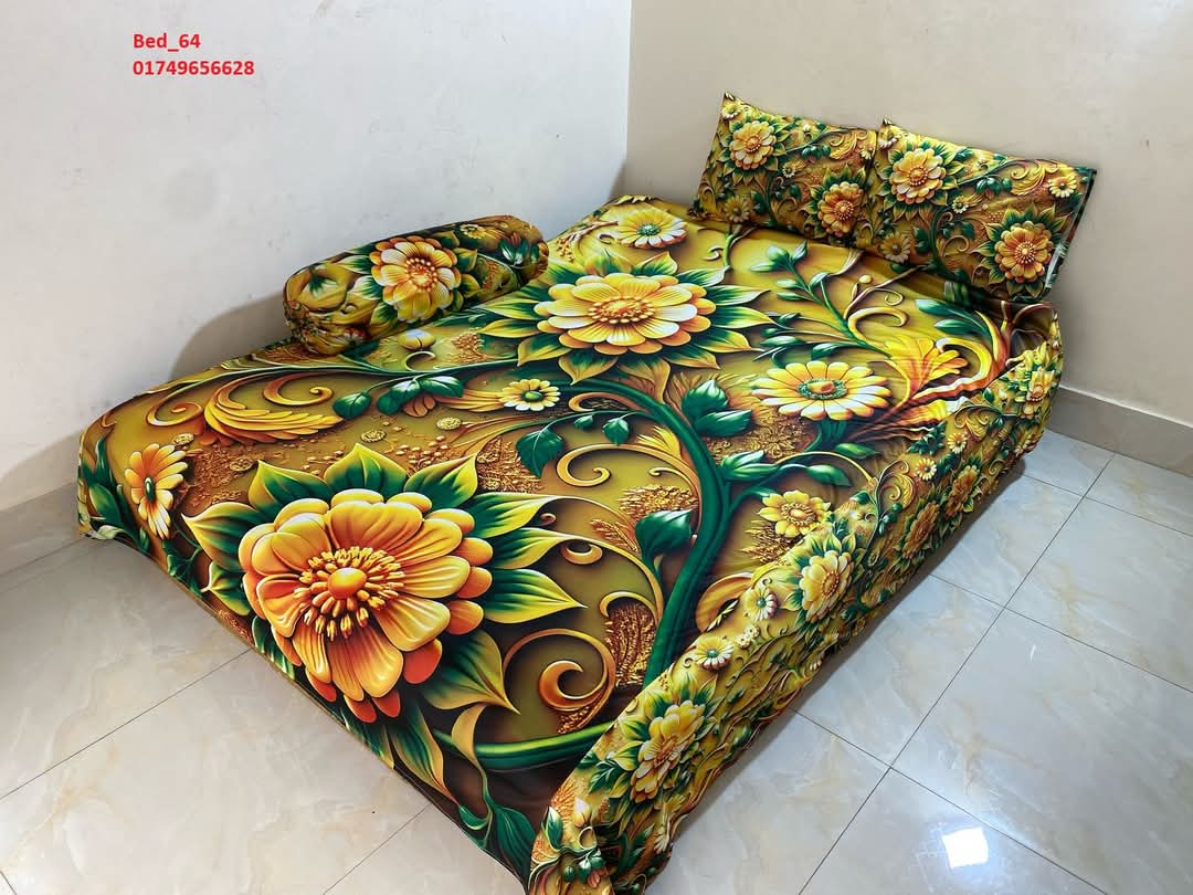 Primium 3D Bedsheet Four Piece Set
