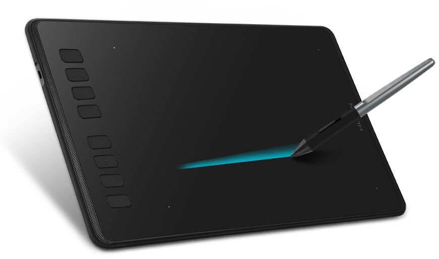 Huion H950P Graphics Tablet | 8192 Pressure Levels | Battery-Free Pen | ±60° Tilt | Micro USB | Windows/Mac/Android Compatible | Black