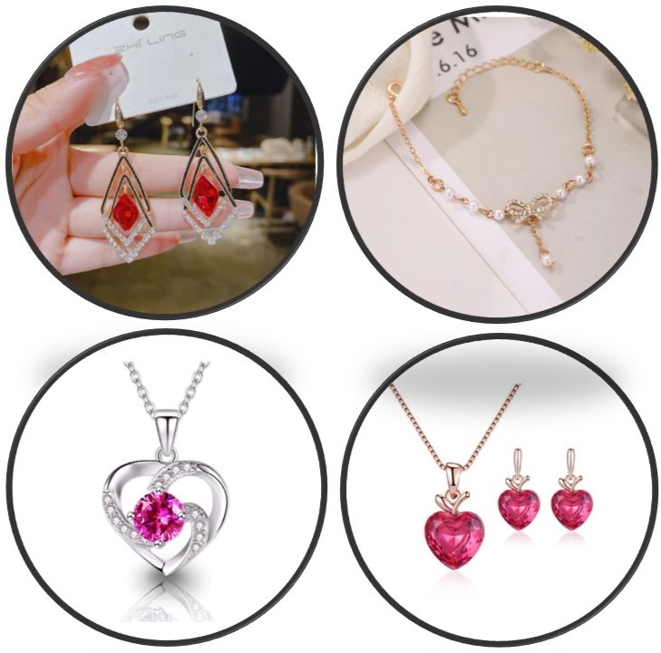 4 in 1 Combo jewelry for women, Bracelet, Necklace,Necklace set, Earrings, Combo