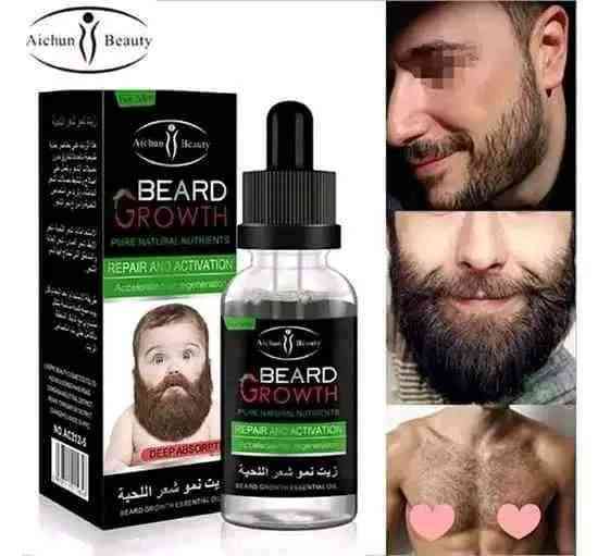 Natural Organic Beand Growth Oil For Men