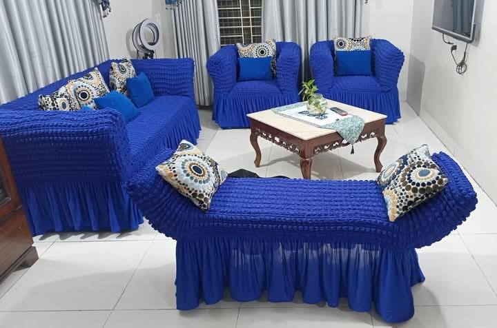 Sofa Cover 2 + 2 + 1 = 5 Seater Stitched Spandex Fabric (Customize Design)