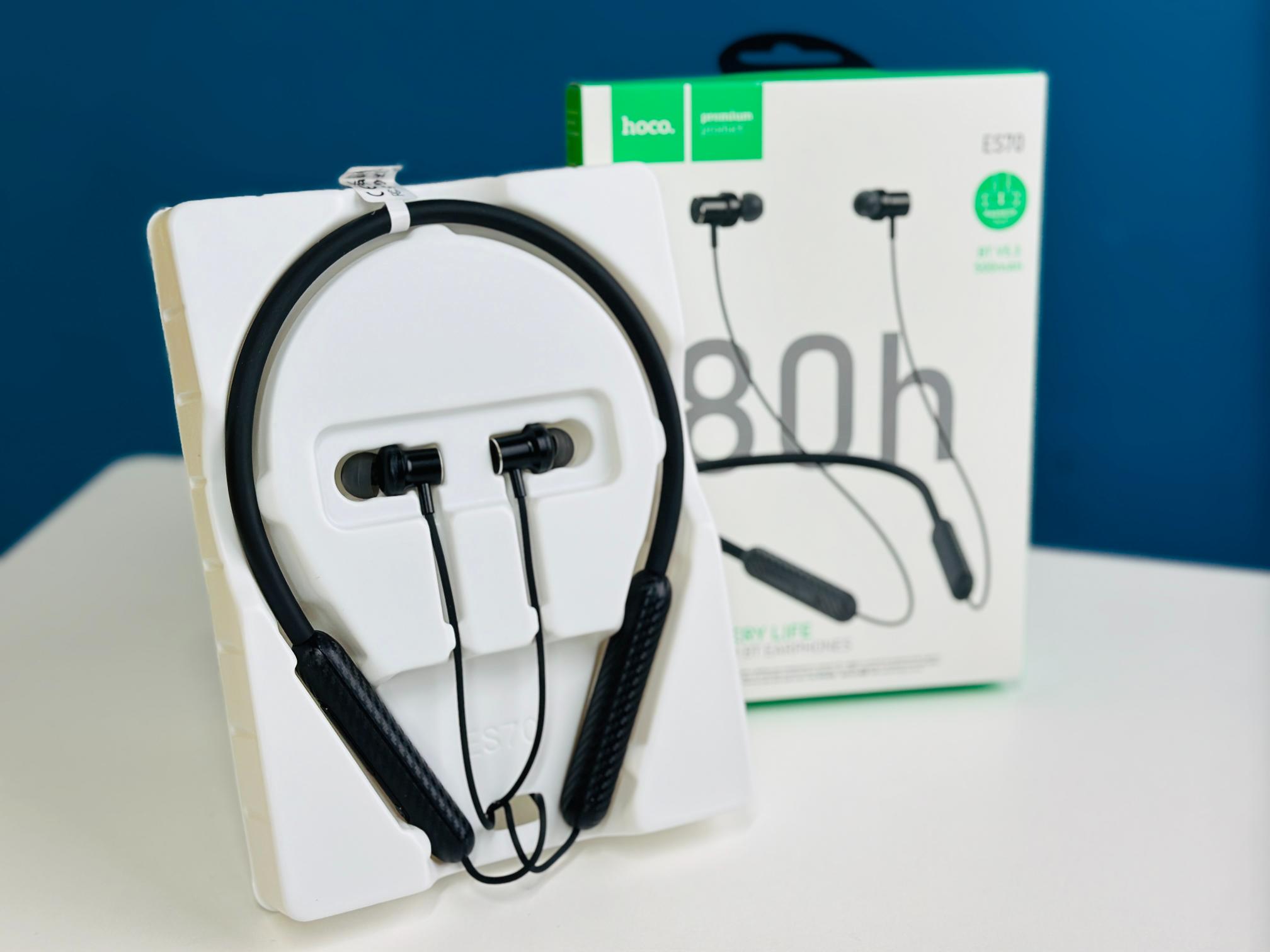 Hoco ES70 Long Battery Backup Bluetooth Neckband Earphone