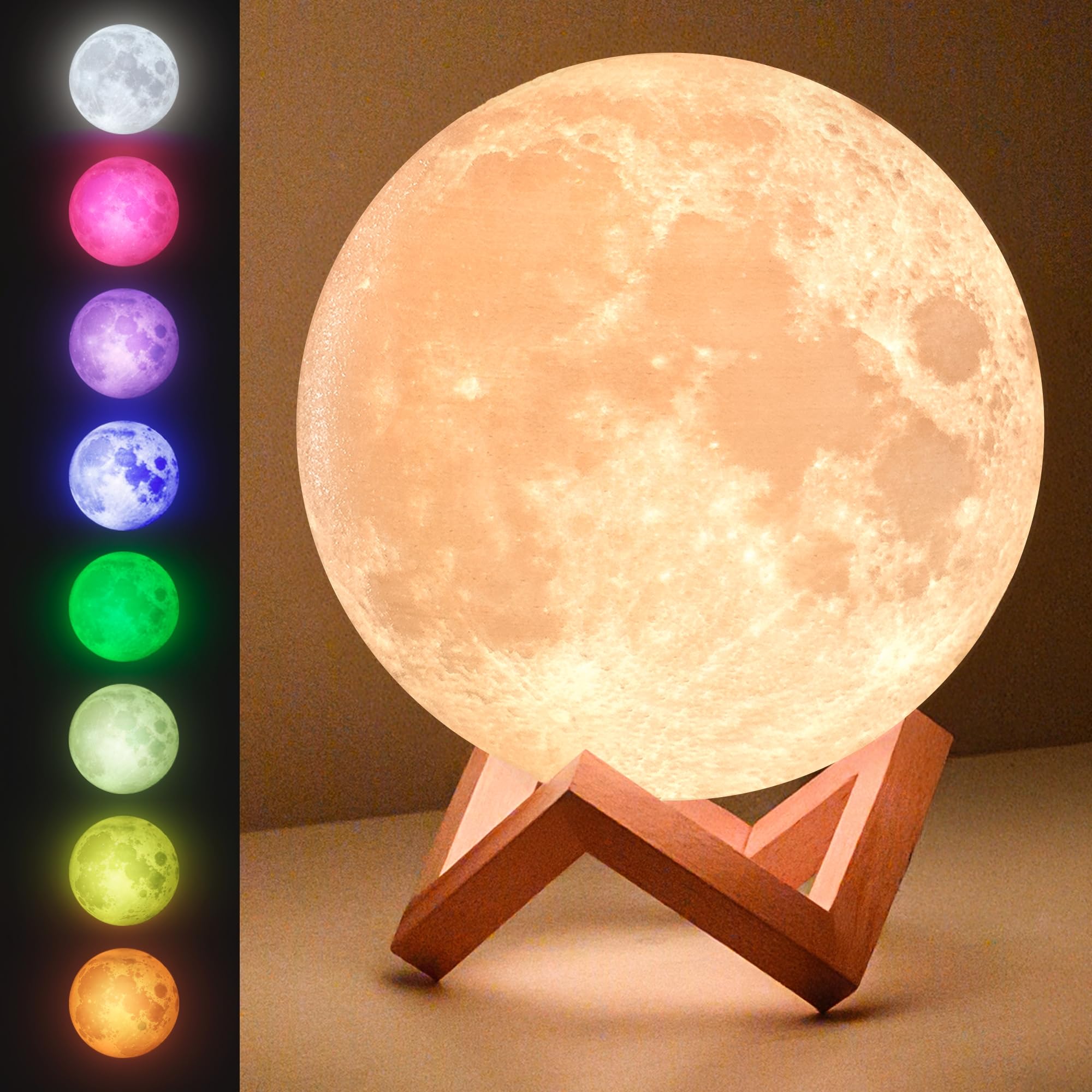 3D LED Moon Lamp Nightlight 8 cm