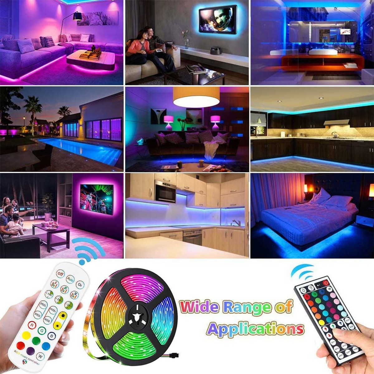 4 Colors 16 Feet Rgb Led Strip Light